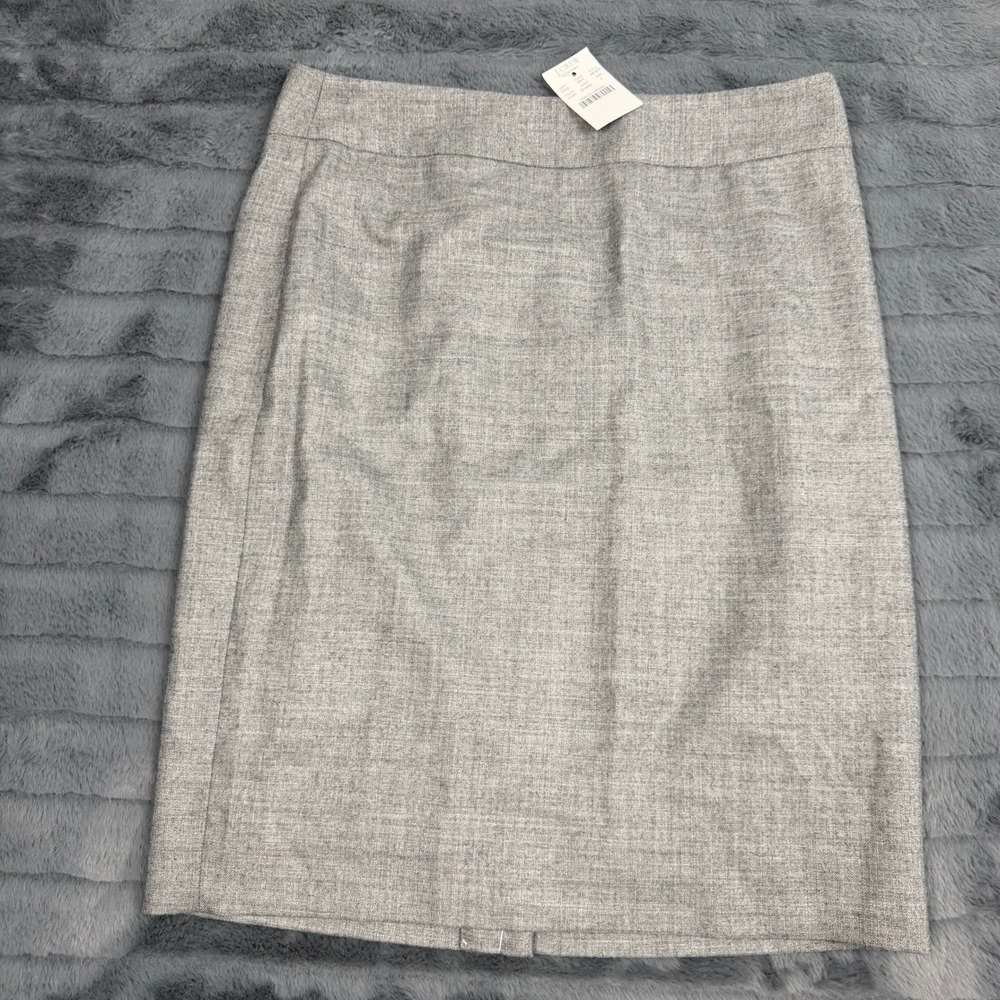 J.Crew Factory Heather Grey Wool Blend Pencil Skirt 46377 Womens 2